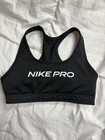 Nike Pro Girls Activewear Reversible Sports Bra Flower Camo Black Size Xxs