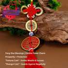 Feng Shui Solid Brass Heavy Feng Shui Lucky Coin With Cinnabar  Wealth