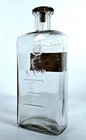 Rare Owl Drug   Company Gasoline Clear Glass Bottle 7 75 