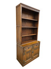 Vintage Oak Wood Bros Jacobean Cabinet Tudor Shelf Hutch Bookshelf Old Charm B