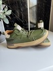 Men s Green Leather Low-top Lace-up Sneakers Comfort Eu 45 Us 12 5