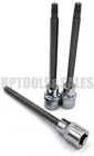 7pc 3 8  Dr  Extra Long Torx Bit Socket Set  metric  Long 110mm Shank T10 - T40