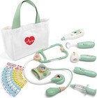 Toddler Doctor Play Set  18-piece Green Medical Kit For Ages 3-5