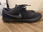 Nike Check Solarsoft Canvas Sb Triple Black Sneakers Shoes Skateboarding Mens 10