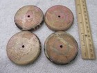 Antique Set 4 Wood Wheels-restoration-wagon-buggy-carriage-toy