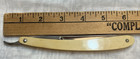 Vintage Ssa Eskilstuna Sweden Ivory Handle Straight Razor W black  coffin  Case