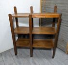 Antique Rustic Mission Arts   Crafts Style Display Book Shelf Open Bookcase
