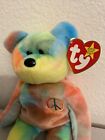Ty Beanie Baby Peace Bear 1996 Rare Vintage  brand New W  Tags Mint Condition 