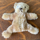 Antique Steiff Mohair Teddy Bear Mini 3  Tall Button Ear Wire Bendable Brown Fur