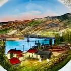 Lewiston Id Idaho Antique Souvenir China Trinket Dish Plate