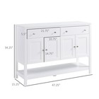 47  Modern Kitchen Sideboard Buffet Storage Cabinet W  Adjustable Shelves  White