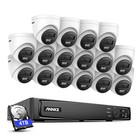 Annke 12mp 16ch Nvr 4k Audio Poe Security Camera System 8mp Outdoor Color Cctv 