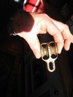 Vintage Antique Bronze Pulley Double Block Hardware 1  Sheeve Military Marked 3 