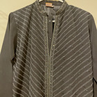 Boys Black Shiny Festive Indian Kurta With Scarf Diwali Party Size 12  14