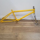Old School 20 Inch Redline Frame 600c Decals Unknown  Forks  Bmx Bike Yellow