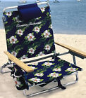 Lot Of 2 Tommy Bahama Classic5 Position Beach Chair Floral Hardwood Arms New