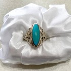 Kabana Vintage Sterling 925 Oval Turquoise Ring Size 5 75 Southwestern Style