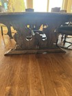 Antique Wood Oval Dining Table   12 Chairs