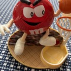 1999 Vintage Red M m Dunking Basketball Candy Dispenser Works T3