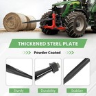 47  3000lb Capacity Hay Bale Spear For Tractors loaders Black 
