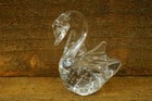 Vintage Mcm Mid Century Modern Clear Studio Art Glass Figurine Swan Bird