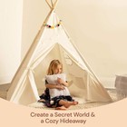 Kids Teepee Canopy - Baby   Toddler Play Shelter With Led Star Lights  Cozy Read