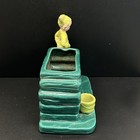 1950s Gilner Pixie Elf Wishing Well Planter Mcm Green Ceramic Kitsch-repaired