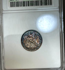 1889 Seated Liberty Dime Anacs Au58-clashed Dies-toned Monster  Soapbox Holder 