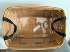 Longaberger Rectangular Basket Leather Handles Black Trim 