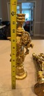 Vintage Gold Cherub Angel Candlestick Holders Pair Putti Philippines Baroque