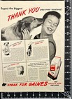 Gaines Dog Food Thank You Wwii Vintage Print Ad 1944