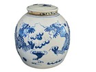   3790 Chinese  Blue   White Porcelain Ginger Jar Vase  11   H 