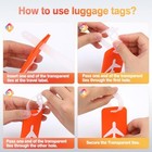 2 Pack Silicone Luggage Tag With Name Id Card Perfect To Quickly Spot 2-pk-red