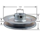 Ab500-1 Single Groove Web Sheaves v Belt Pulley 1 Inch Bore 5  Od motor Pulle   