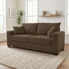 Modern Two-seater Loveseat Sofa With Textured Fabric 69 Inch Living Room Couch