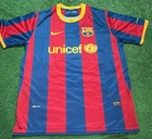 Lionel Messi Back Signed Fc Barcelona Home Jersey Authenticated By Beckett