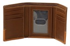 Timberland Men s Contrast Brown tan Leather Trifold Wallet