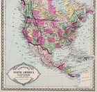 1887  North America  Map Original  12x9  United States - Canada - West Indies