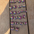 26pc Rainbow Butterfly Alphabet Shoe Charms Set A-z Missing Letter  c l z  23pc 