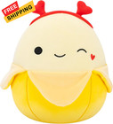 Squishmallows Original 8in Hartman The Purple Monkey   And Banana 