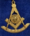 Vintage 1957 10k Gold Masonic Past Master   s Jewel Hiram Lodge No 21
