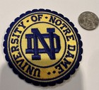 University Of Notre Dame Fighting Irish Vintage Embroidered Iron On Patch 3    5   