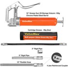 Valuemax Mini Grease Gun Kit 3oz Grease 12   Flexible Hose 5   3  Extension Tube
