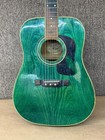 George Washburn Dreadnought 6 String Acoustic Guitar Green