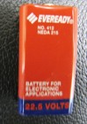 Elmac Af-67  Af-68 Bias Battery  Everready 412 22 5 Volt