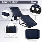 Outdoor Textilene  Folding Chaise  Lounge Chair With Pillow