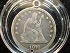 1876 Seated Liberty Quarter Love Token