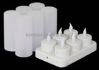 6pcs Rechargeable Led Flameless Tea Lights Candles With Holders   Charger