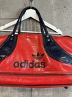 Vintage Adidas 80s Sports Bag Red Large Vinyl Gym Travel Duffle Retro