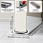 Door Draft Stopper Bottom Seal Strip Wind Dust Noise Reduction Weather Strip Pvc